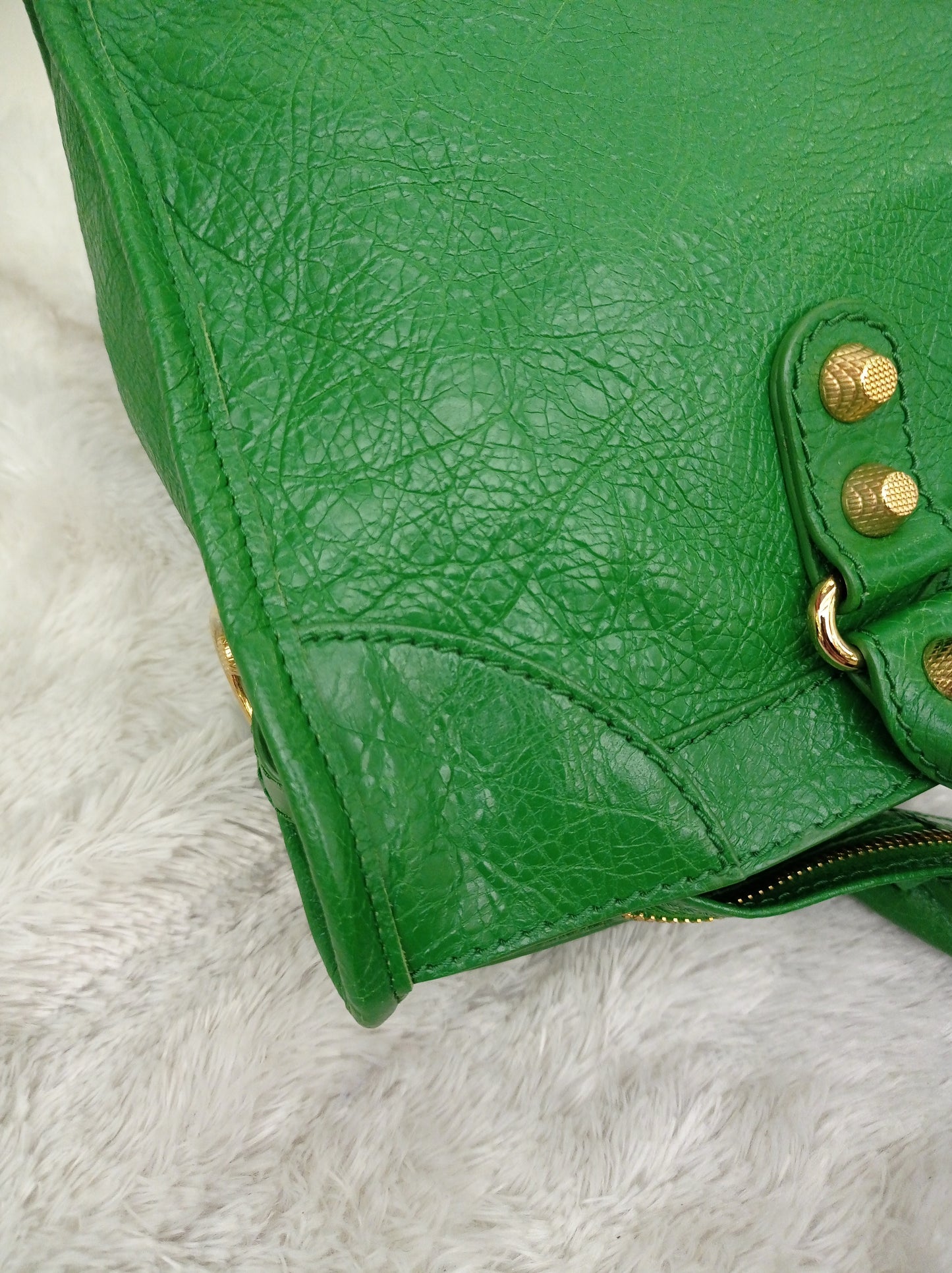 Balenciaga Reguler City Classic Giant Green GHW 2015