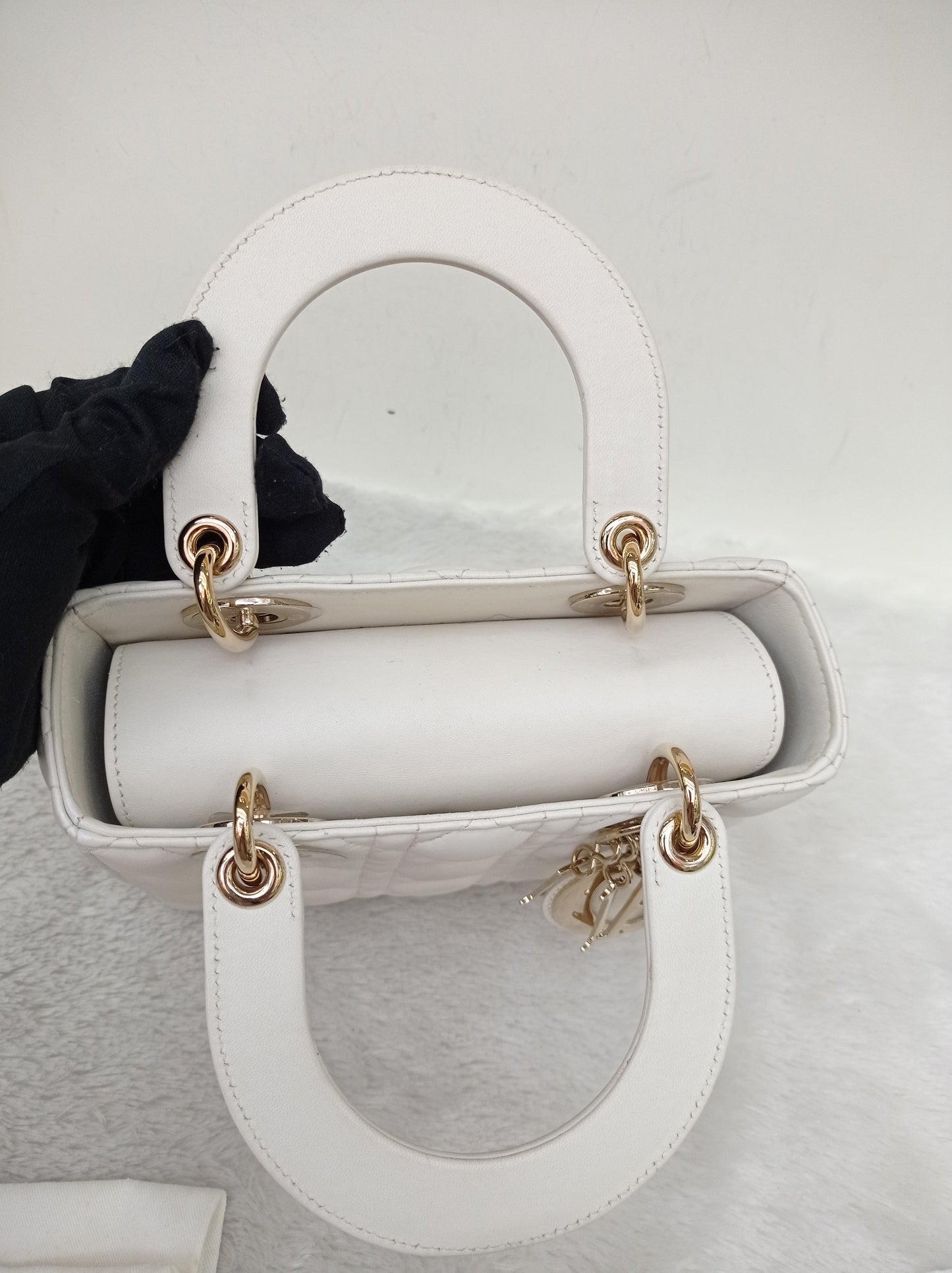 Lady Dior Small Lamb White LGHW 2019