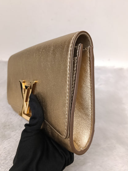 LV Pouch Louise EW Cuir Dore 2015