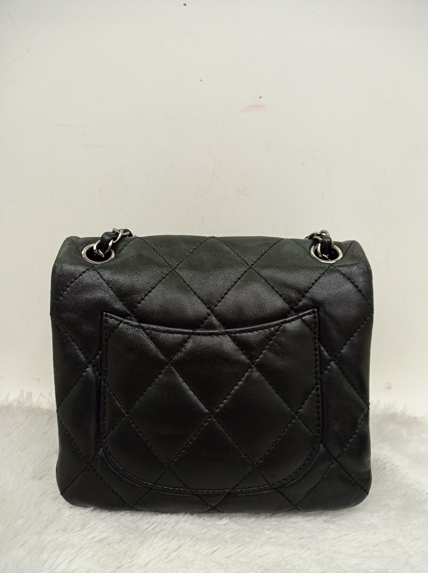 Chanel Accordion Flap Mini Lamb Black SHW #18