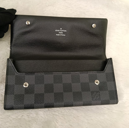 LV Portefeuille Long Modulable Wallet Graphite