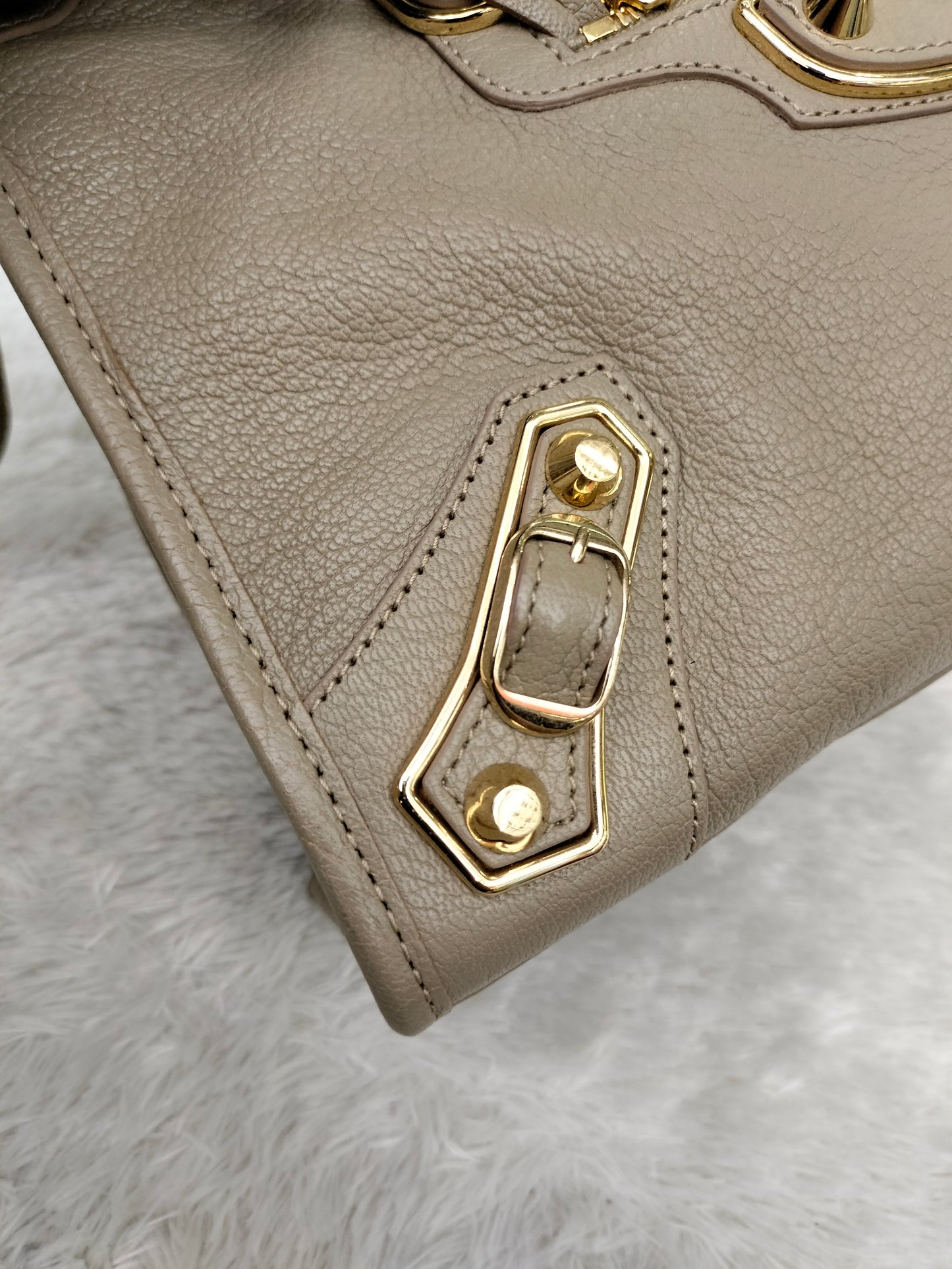 Balenciaga Small City Edge Taupe GHW 2017