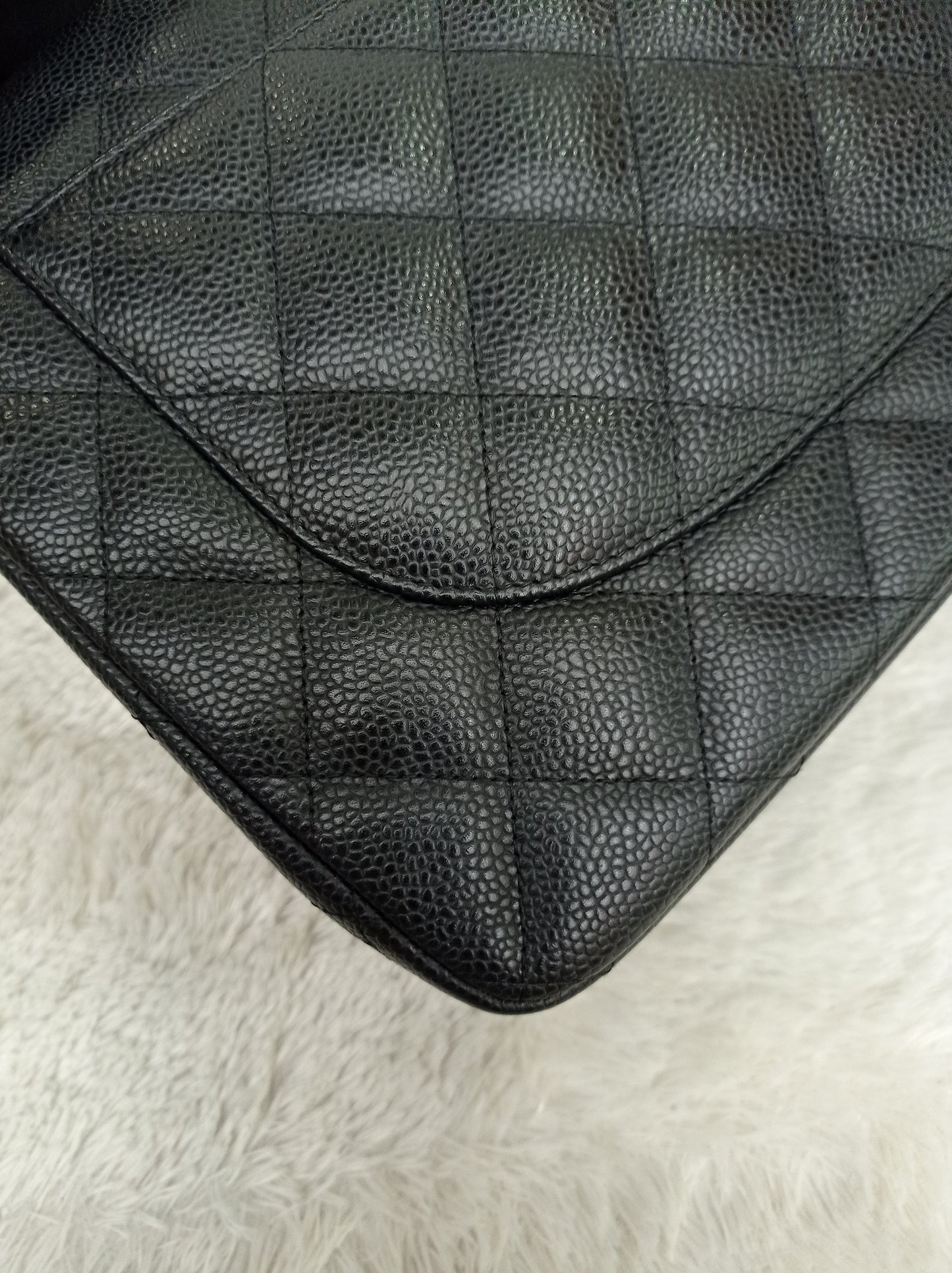 Chanel Jumbo Caviar Black GHW DF #17