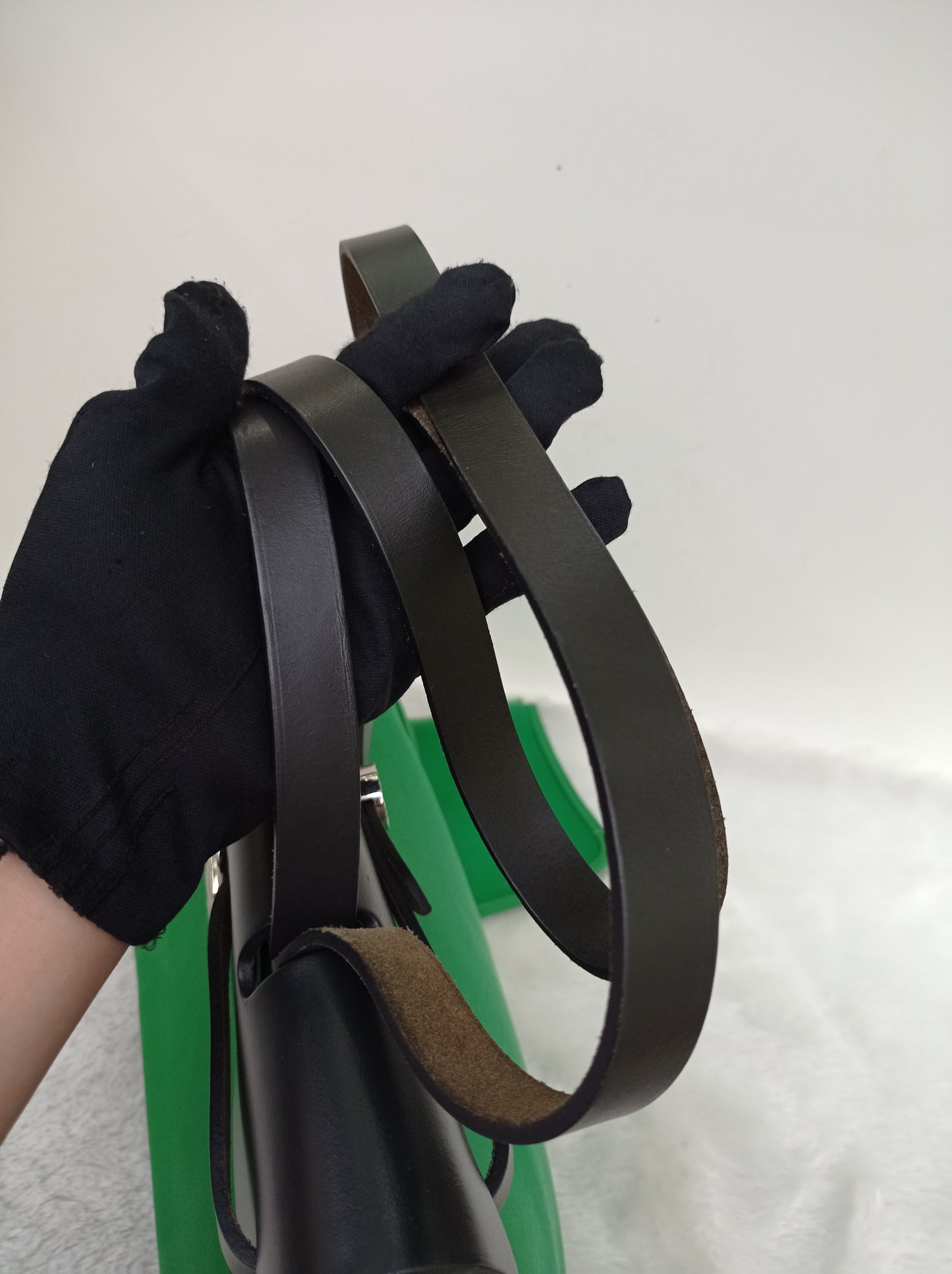 HB31 Zip Toile Vert Cactus Flap Black PHW #D