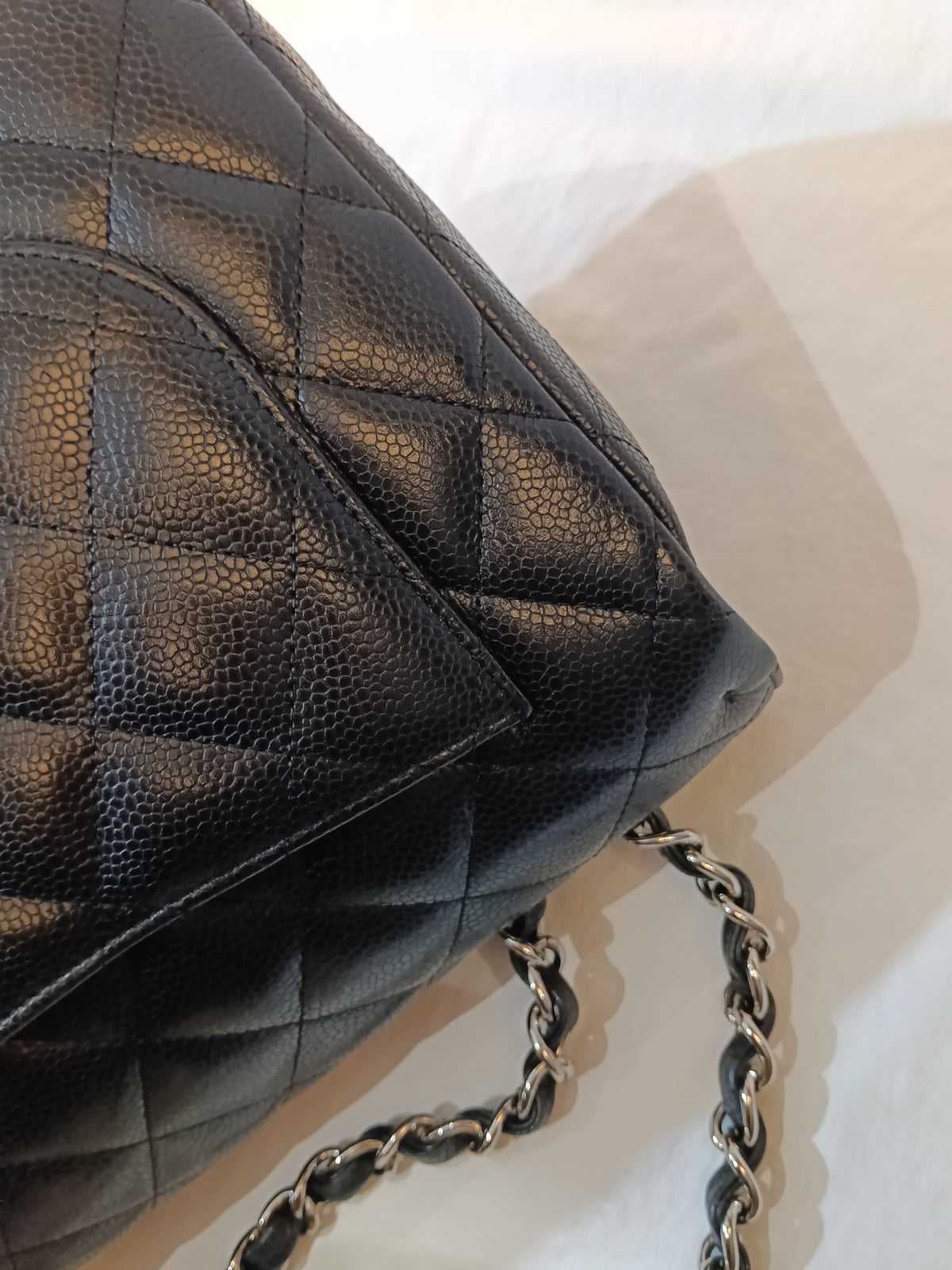 Chanel Jumbo Caviar Black SHW SF #13