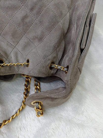 Chanel C25 Small Suede Grey GHW 2025 (CHIP)