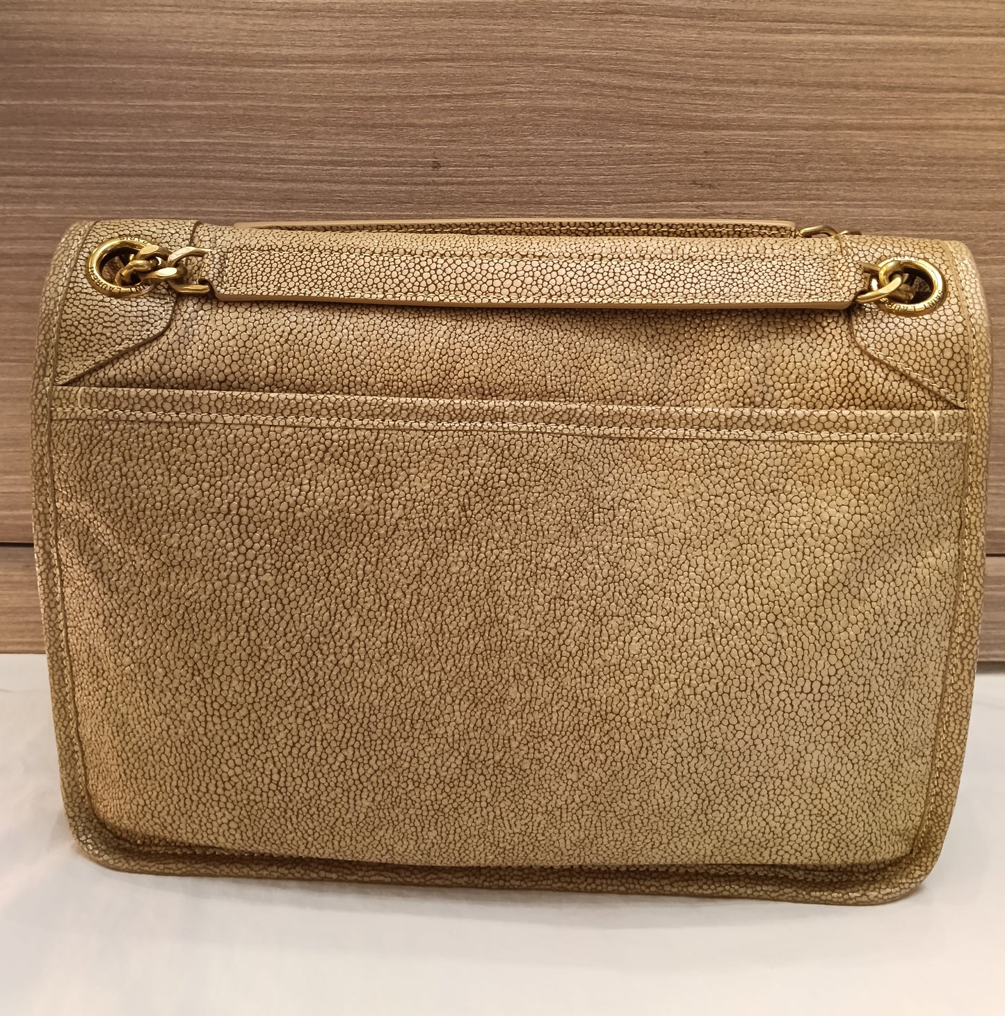 YsL Niki Medium Stingray Embossed Beige GHW 2019