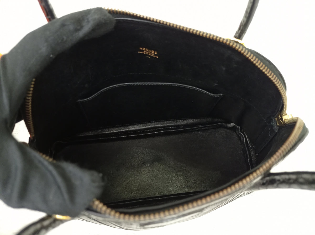 Bolide 27 Croco Porosus Black GHW #W circle