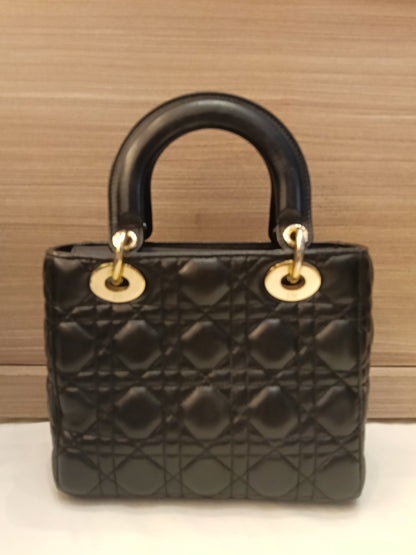 Lady Dior Small Lamb Black GHW 2019