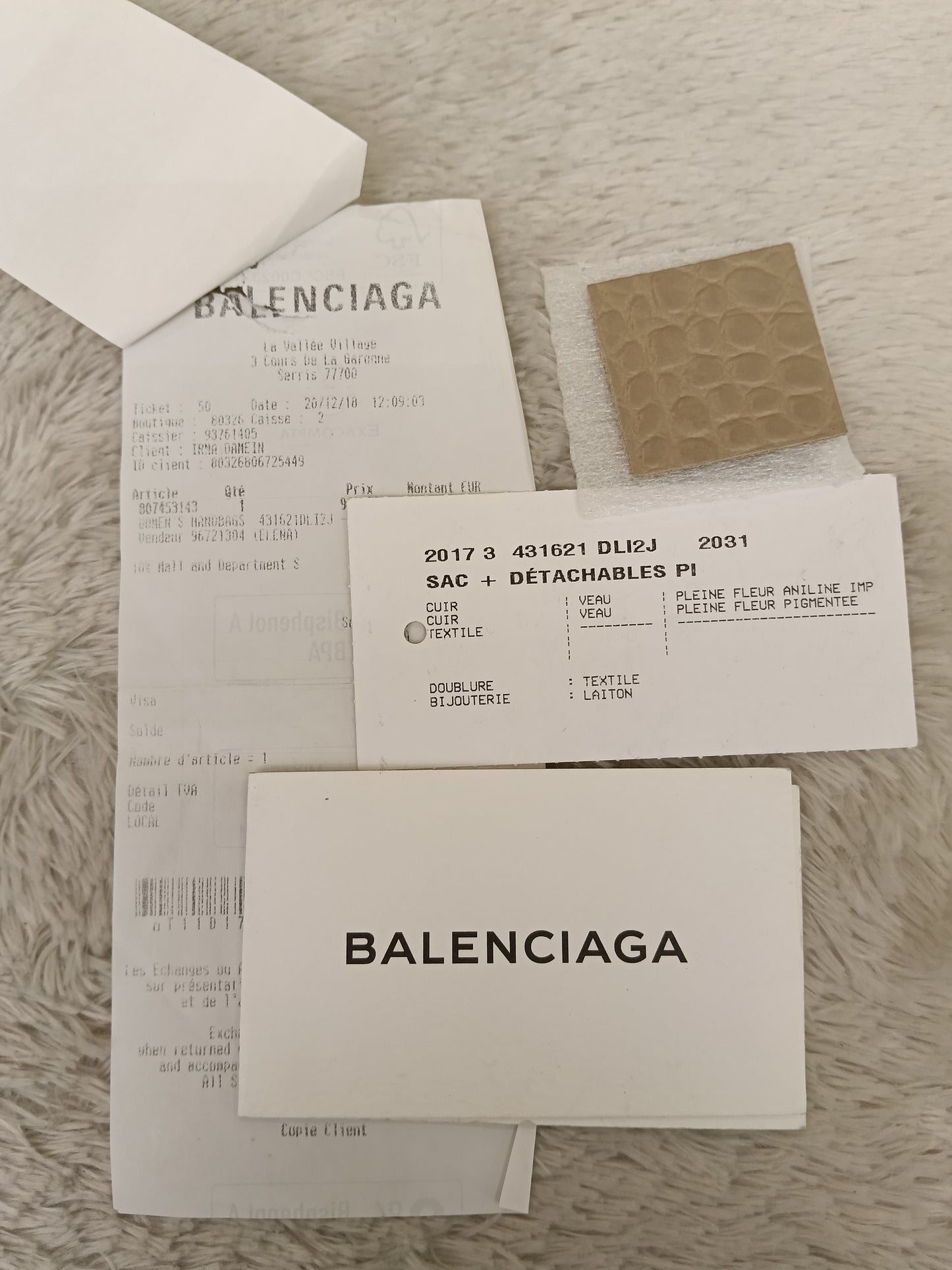 Balenciaga Small City Classic Croco Beige GHW 2018