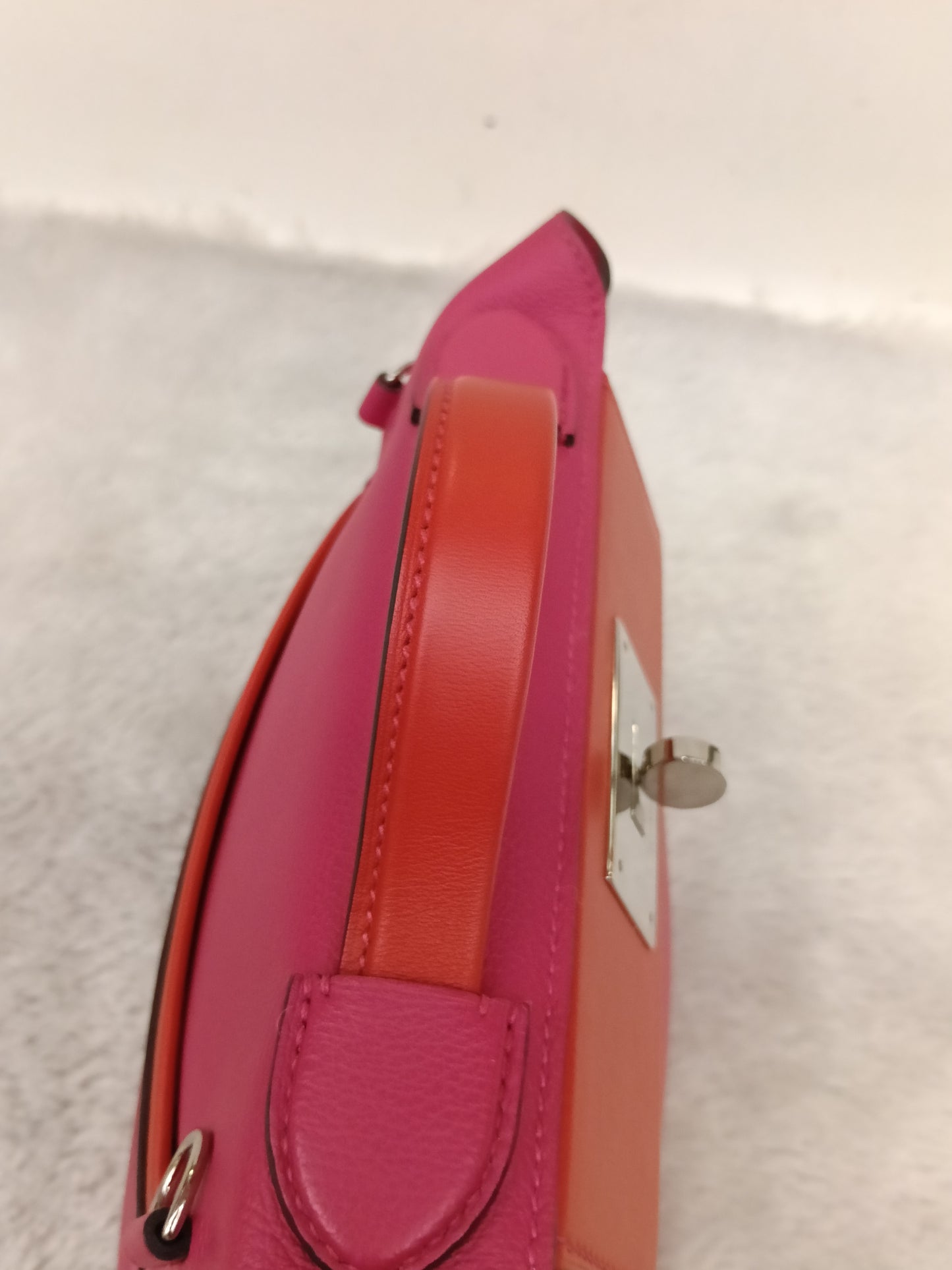 Hermes 2424 Mini Evercolour Swift Rose Mexico Rouge De Coeur PHW #Z