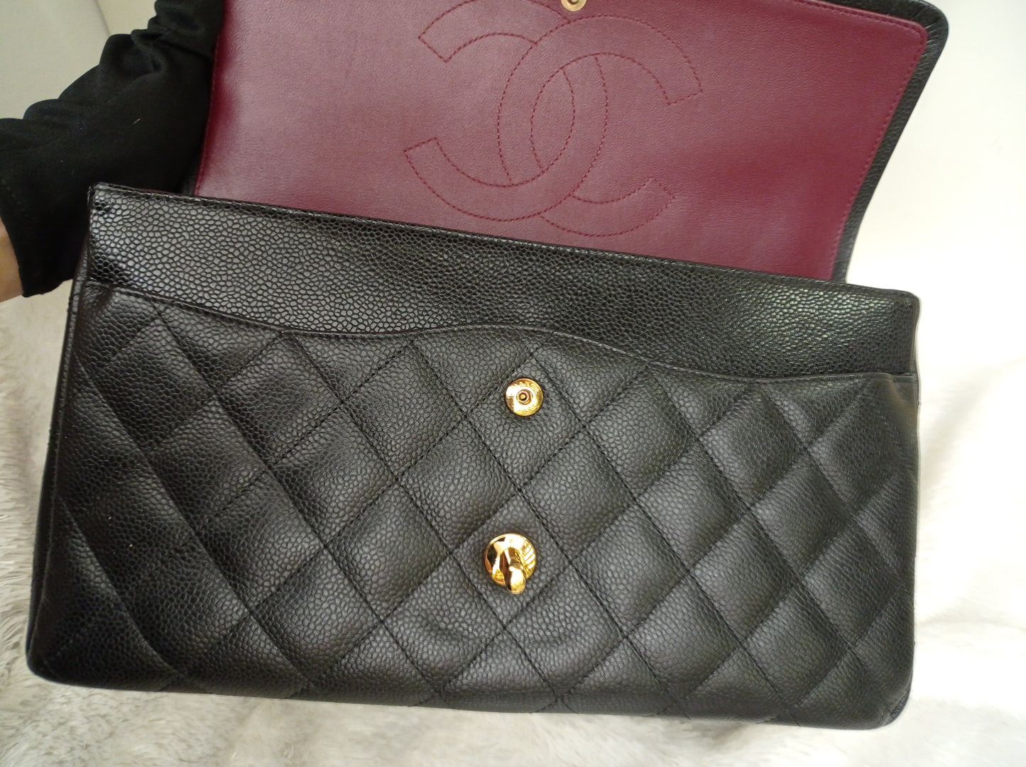 Chanel Jumbo Caviar Black GHW DF #17