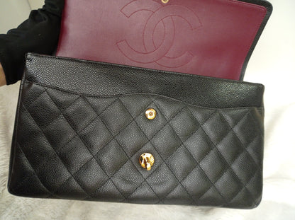 Chanel Jumbo Caviar Black GHW DF #17
