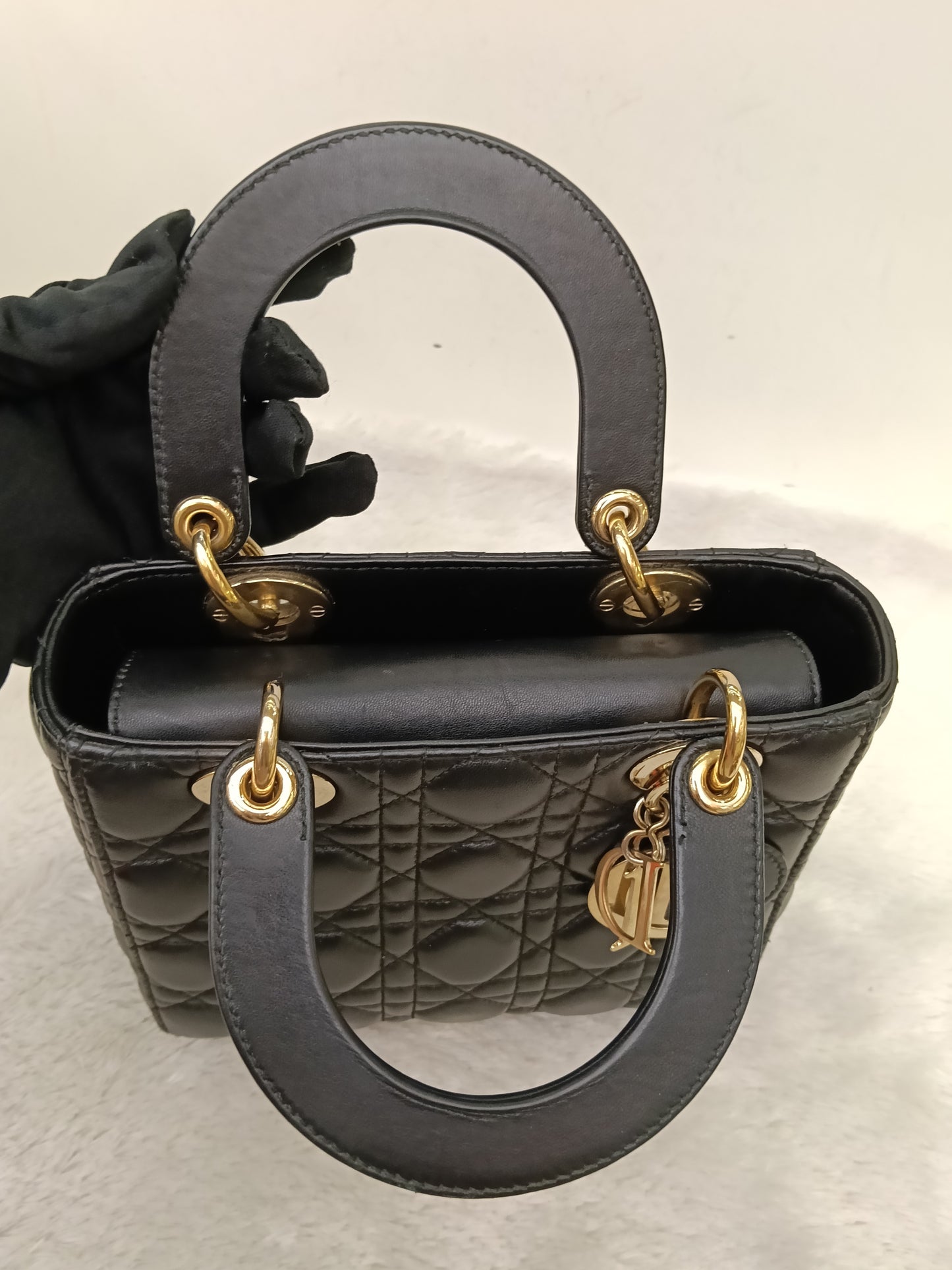 Lady Dior Small Lamb Black GHW 2018