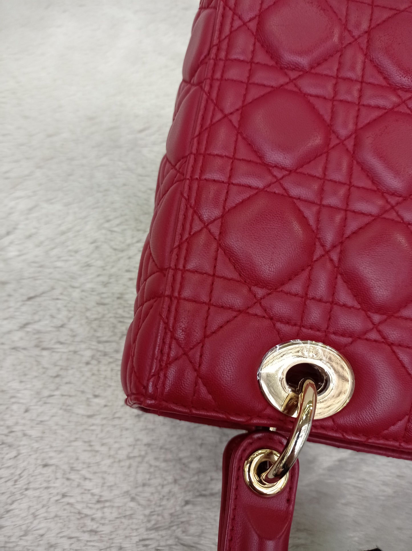 Lady Dior Medium Lamb Wine GHW 2017