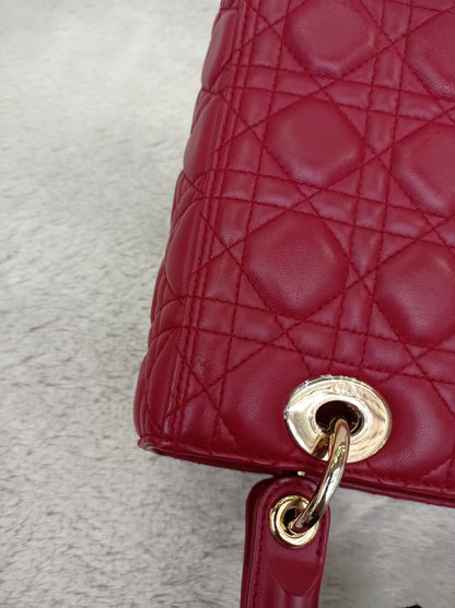 Lady Dior Medium Lamb Wine GHW 2017