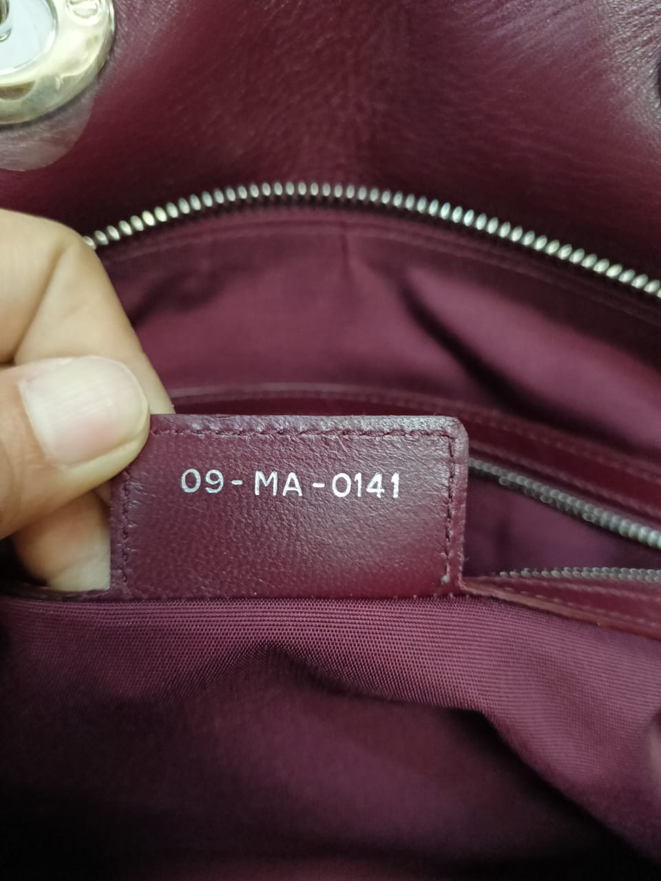 Dior Granville Cannage Lambskin Maroon SHW 2011