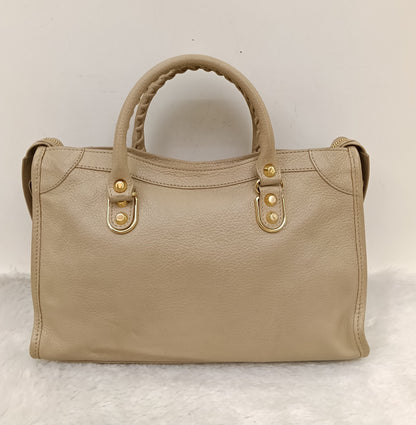 Balenciaga Small City Edge Beige GHW 2019