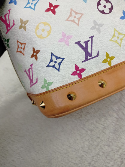 LV Alma PM Multicolour White