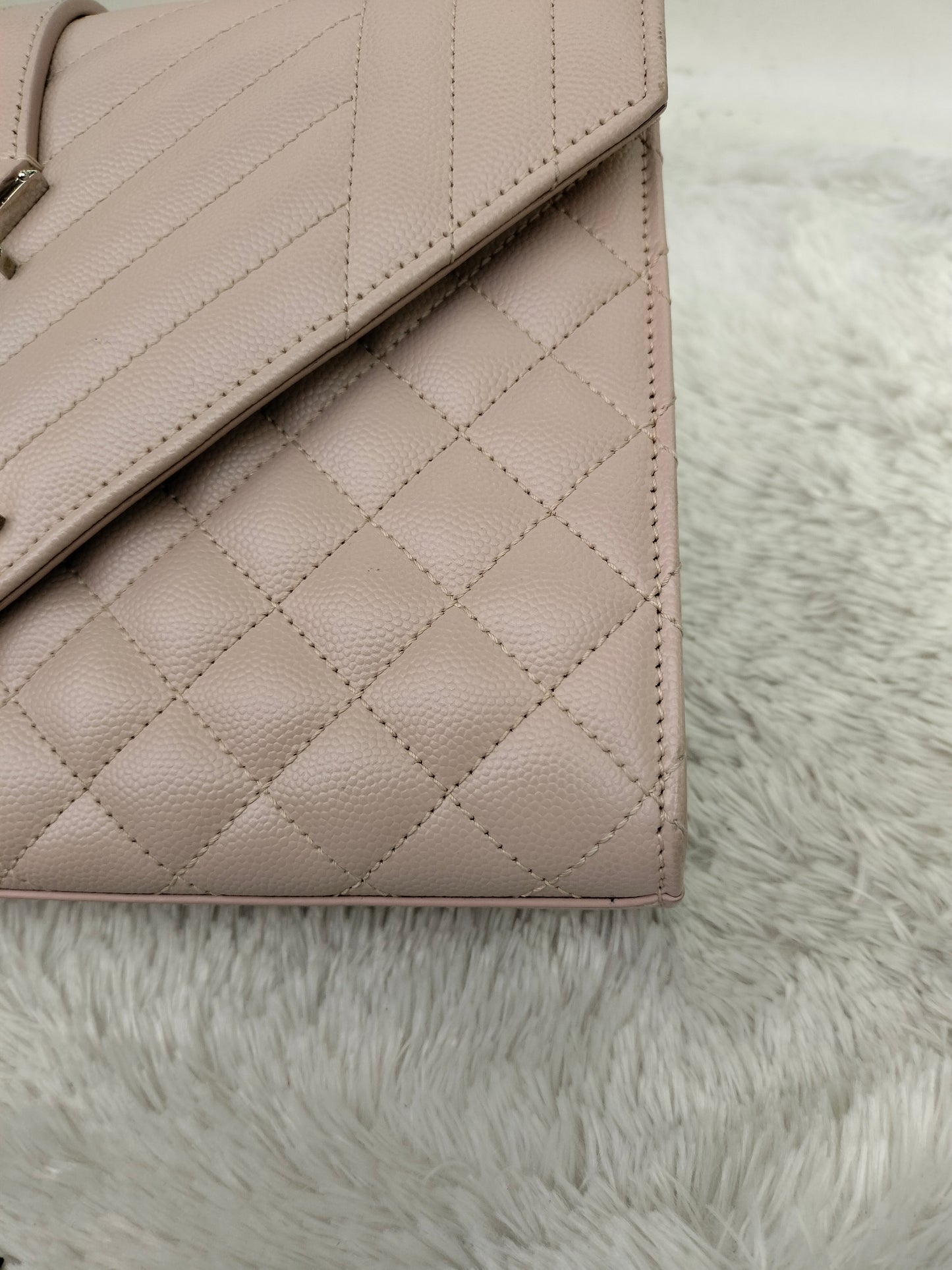 YsL Envelope Medium Grained Marble Pink SHW 2018