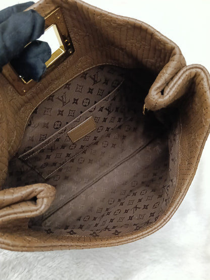 LV Altair Clutch Monogram Jacquard Brown 2012