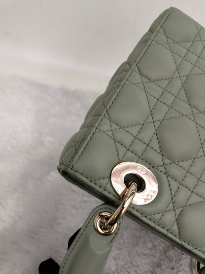 Lady Dior Small Lamb Sage GHW 2023