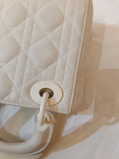Lady Dior Mini Cannage Ultra Matte White 2020