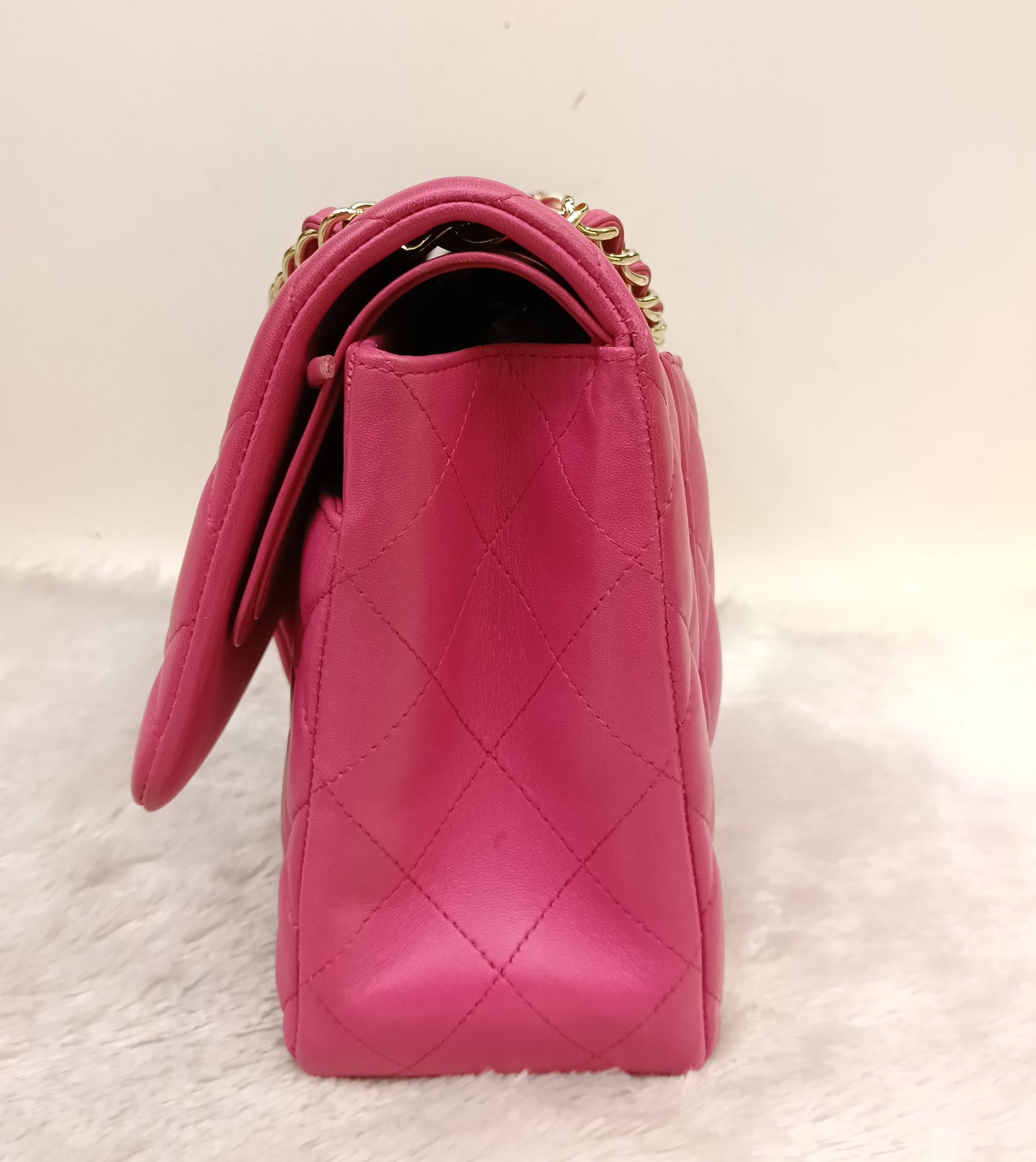 Chanel Jumbo Lamb Fuchsia GHW DF #21