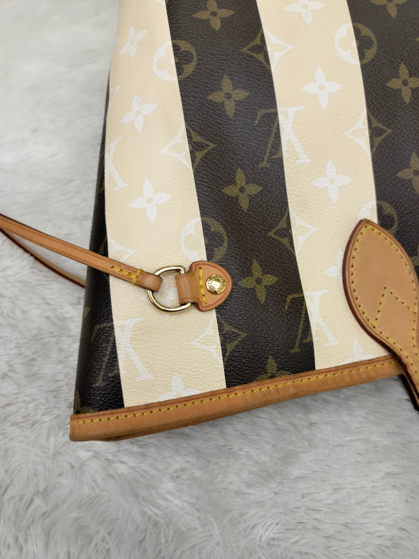 LV Neverfull MM Monogram Rayures