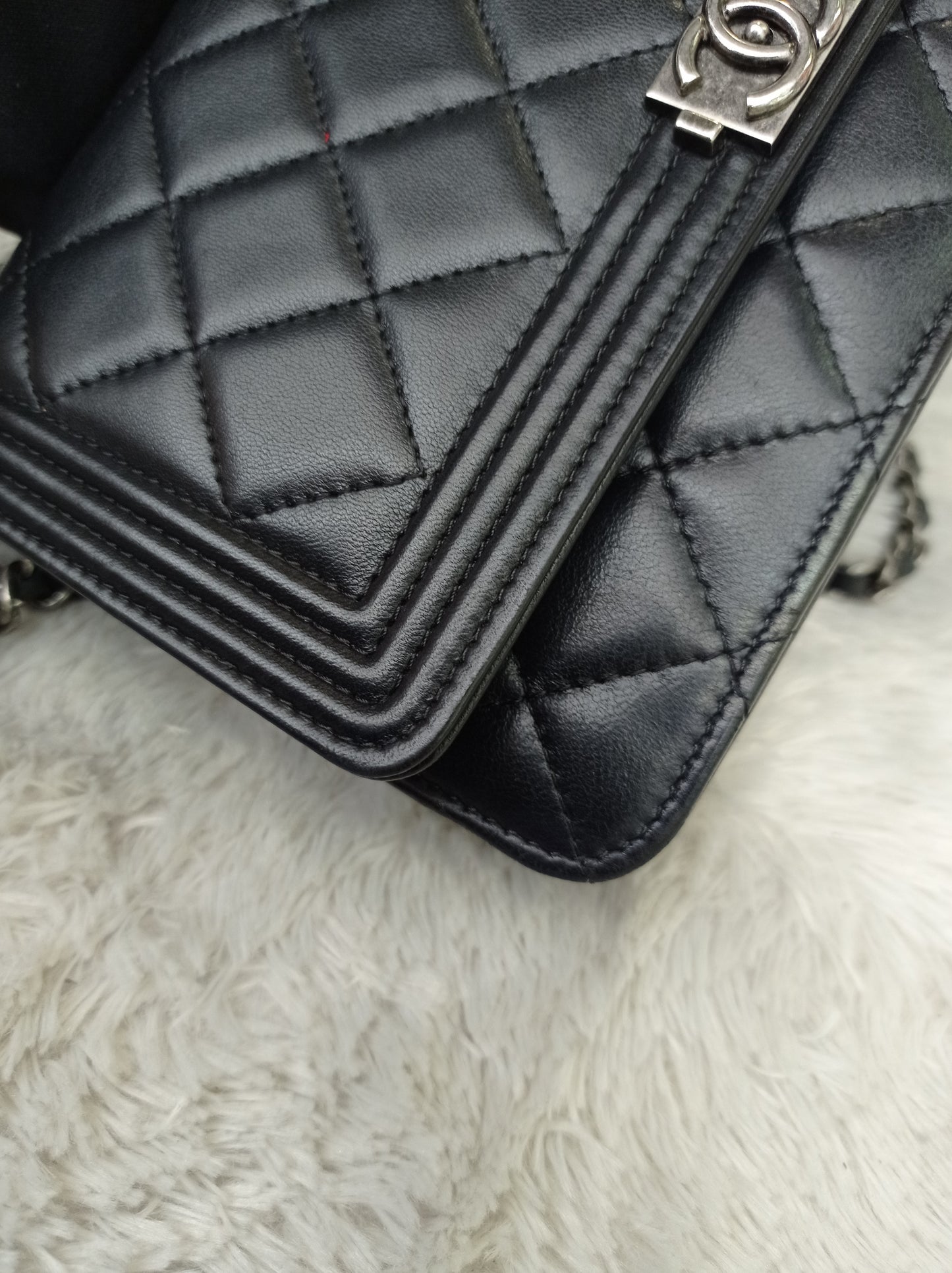 Chanel Boy WOC Lamb Black RHW #20