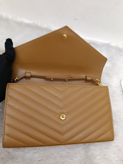 YsL WOC 22 Matelasse Monogramme Grained Caramel GHW 2021