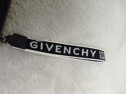 Givenchy 4G Large Pouch with Zip Wrist Strap Black SHW 2018