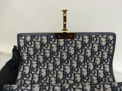 Dior Montaigne 30 Chain Flap Oblique Navy GHW 2020