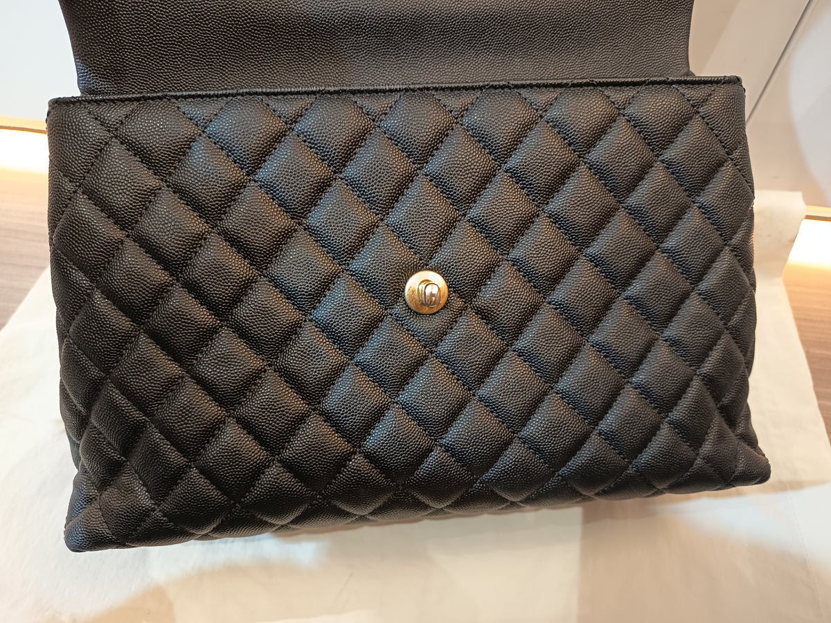 Chanel Coco Handle Large Caviar Black GHW #25