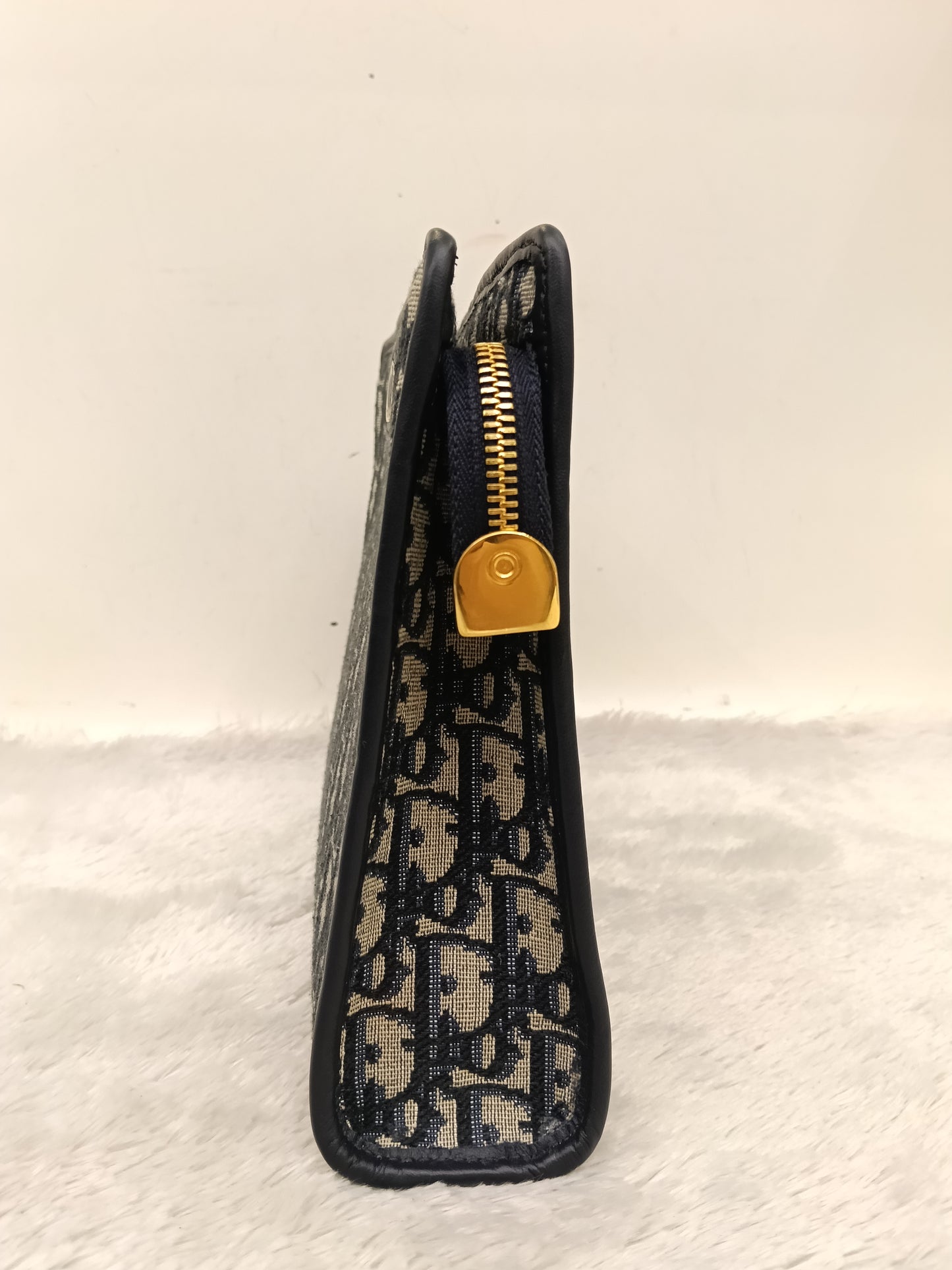 Dior Pouch Clutch Montaigne Oblique Navy GHW 2023