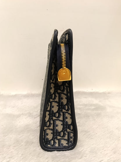 Dior Pouch Clutch Montaigne Oblique Navy GHW 2023