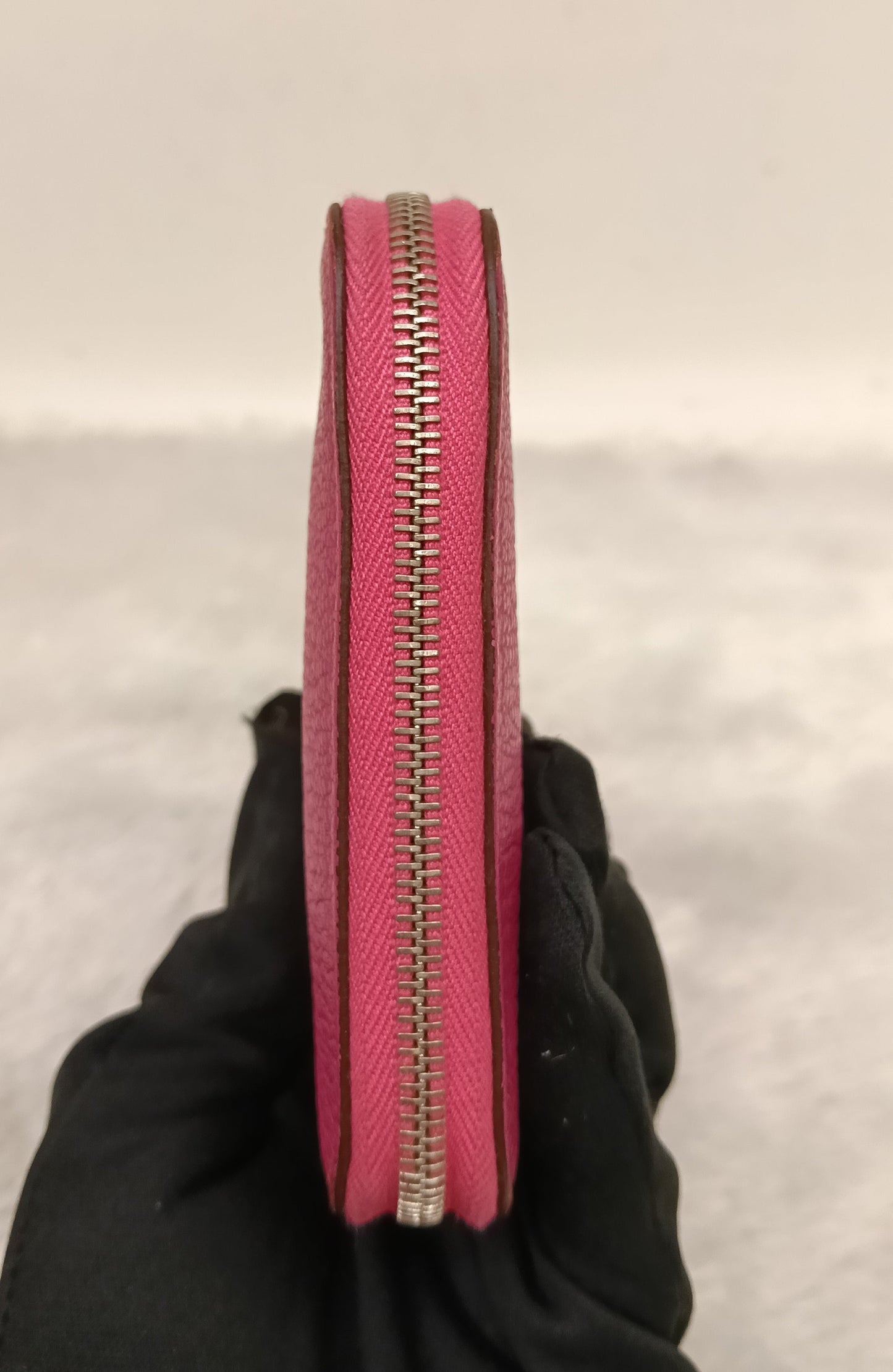 Hermes Azap Long Wallet Chevre Rose Shocking Pink PHW #L square