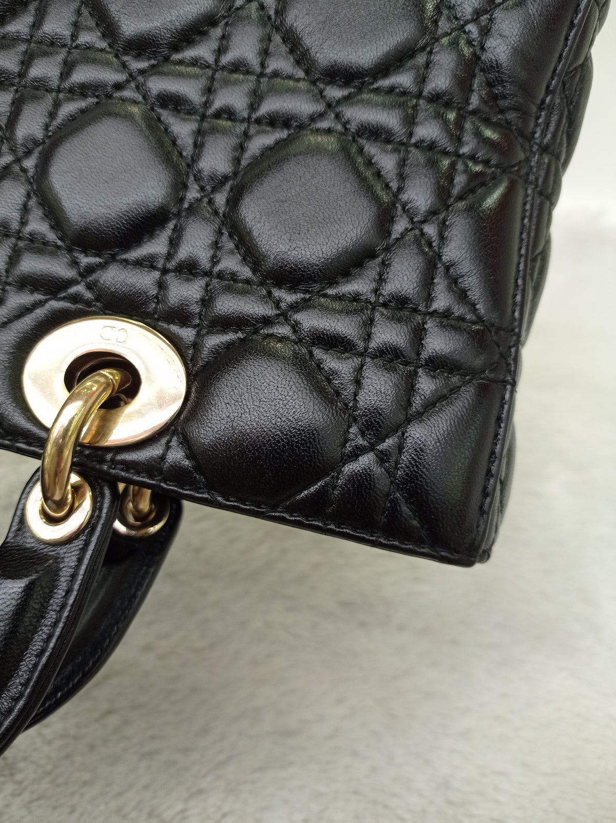 Dior Lady D'Joy Medium Lamb Black GHW 2016