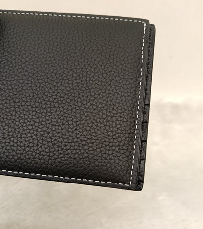 *Neverbeen Used* Dior Bifold Wallet Saddle Grained Calfskin Marquetry Black 2023