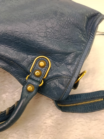 Balenciaga Mini City Edge Blue GHW 2017