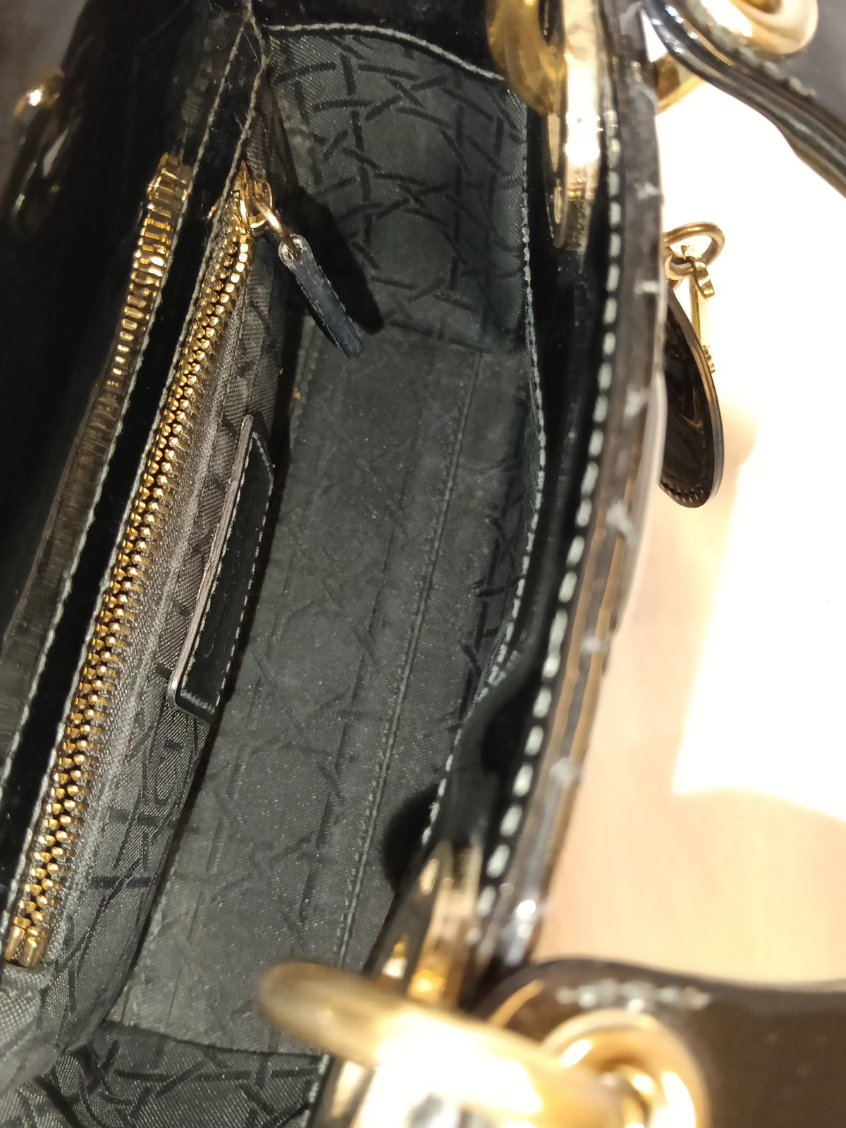 Lady Dior Mini Patent Black GHW 2019