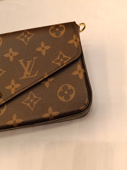 LV Pochette Felicie GM Monogram Fuchsia (CHIP)