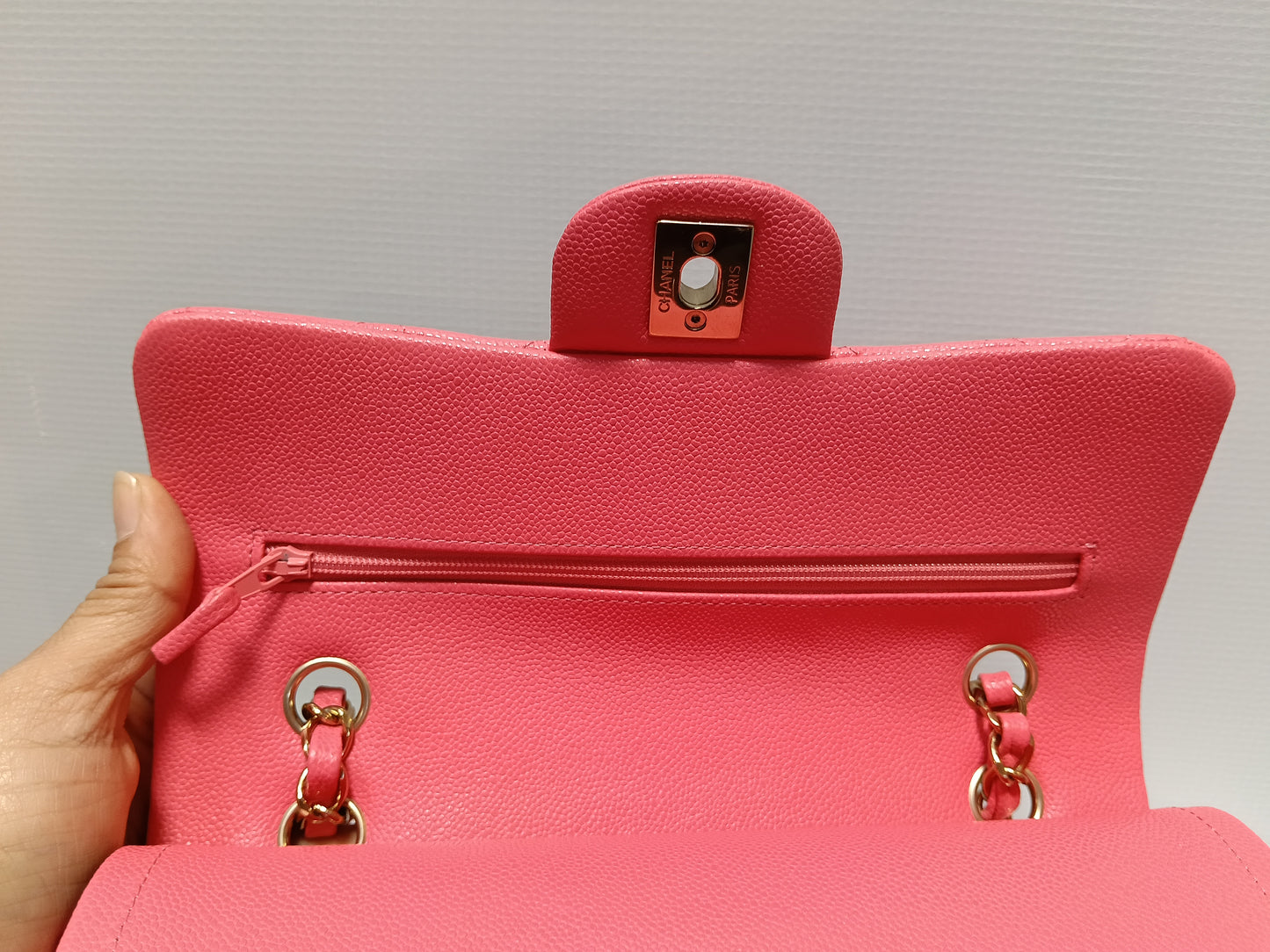 Chanel Small Caviar Pink GHW DF (CHIP)