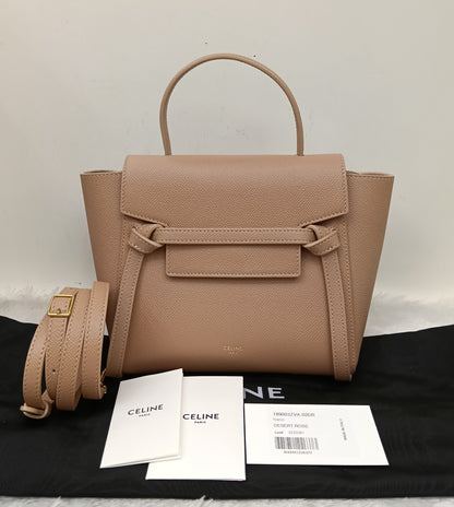 Celine Nano Belt Grained Desert Rose GHW 2020