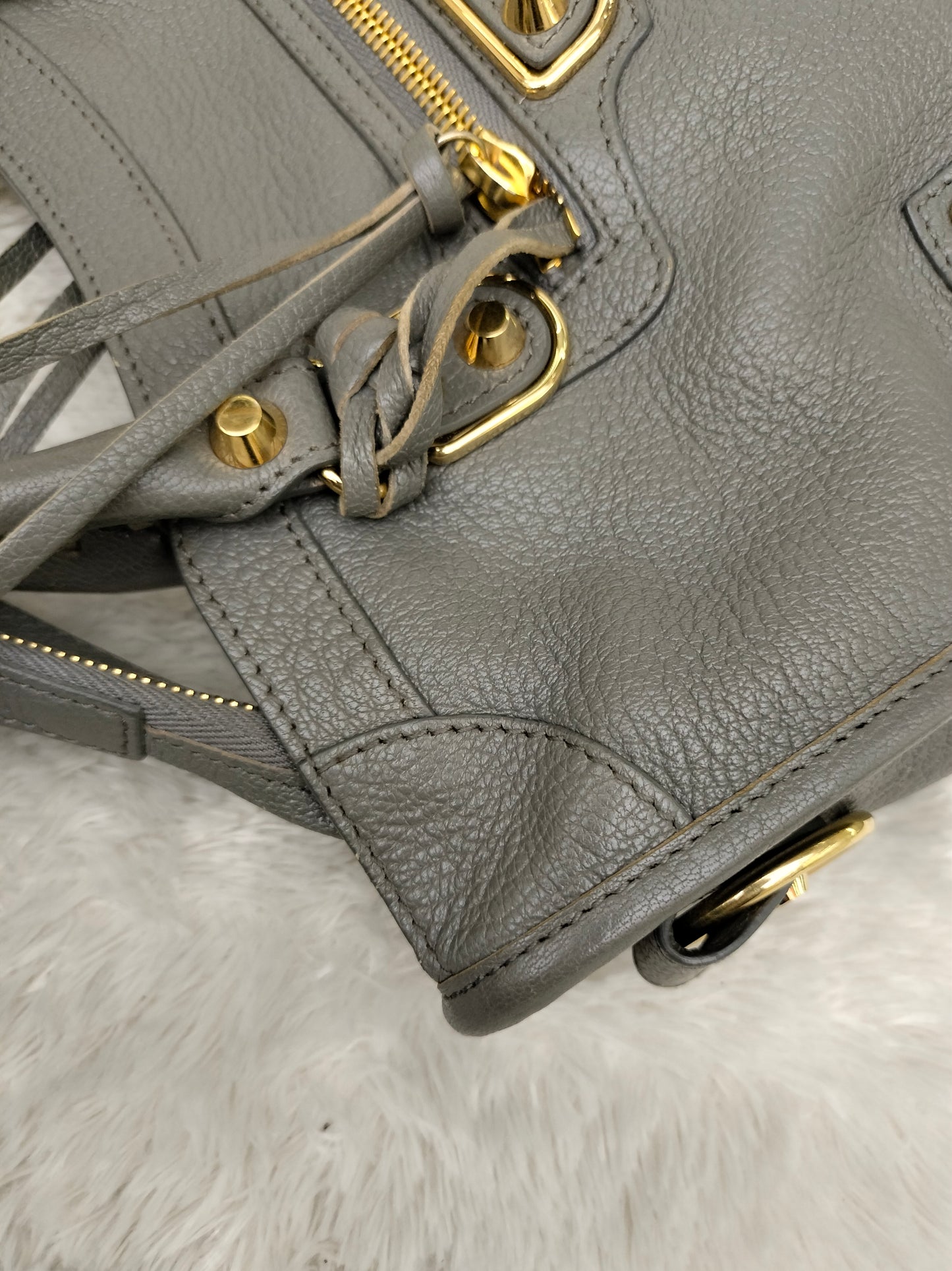 Balenciaga Small City Edge Dark Grey GHW