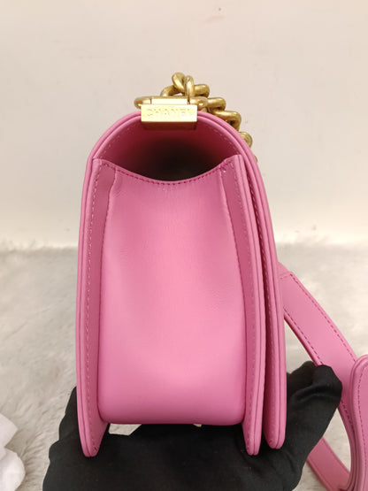 Chanel Boy 25 Lamb Pink GHW #26