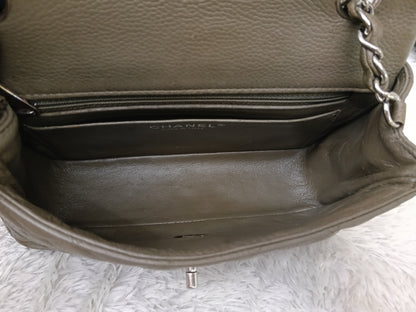Chanel Mini Rectangular Caviar Khaki SHW SF #17