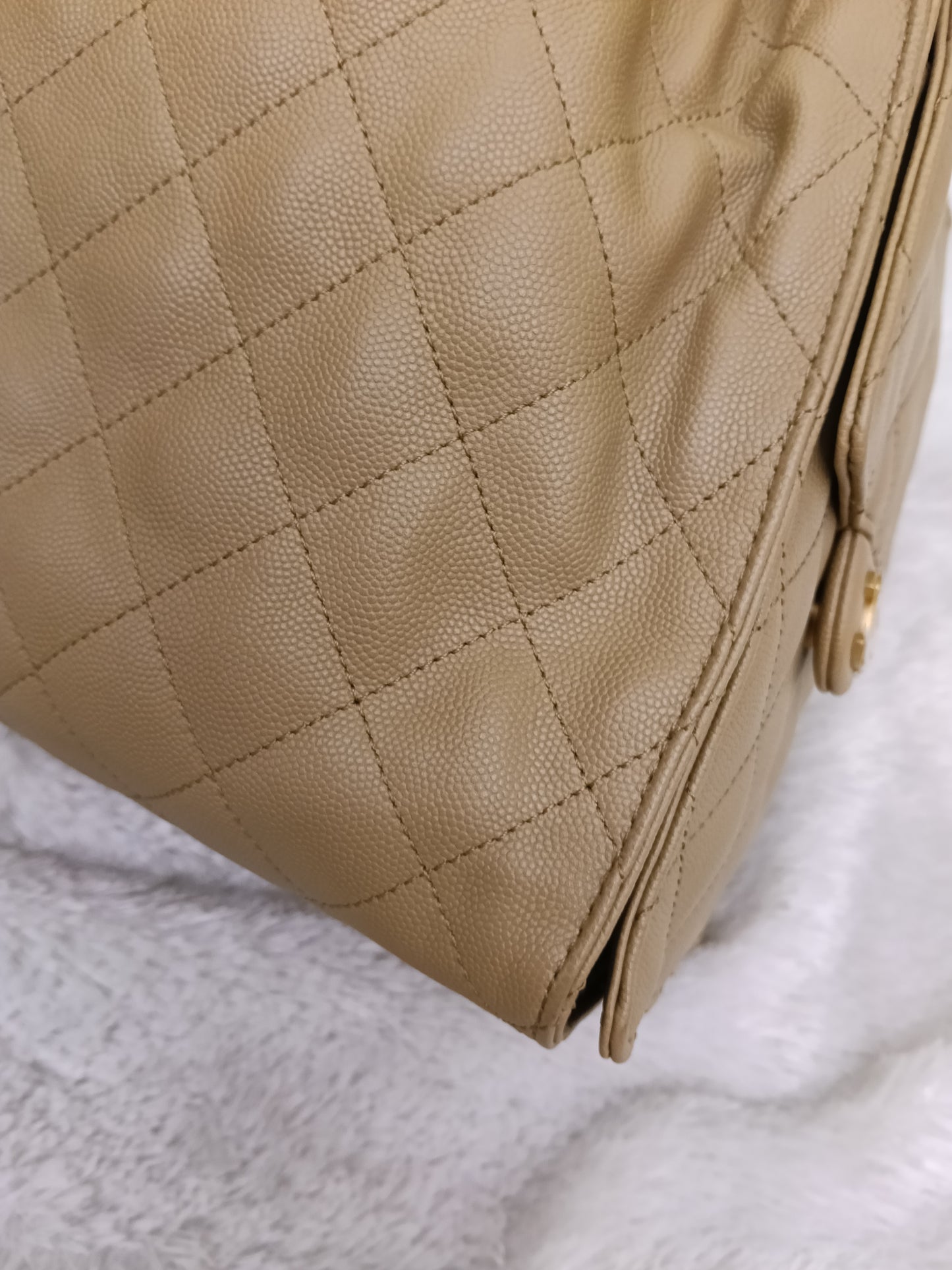 Chanel C25 Medium Caviar Dark Beige GHW (CHIP)