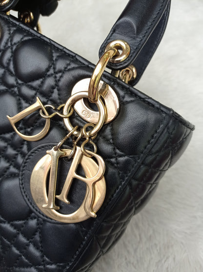 Lady Dior Small Lamb Black GHW 2018