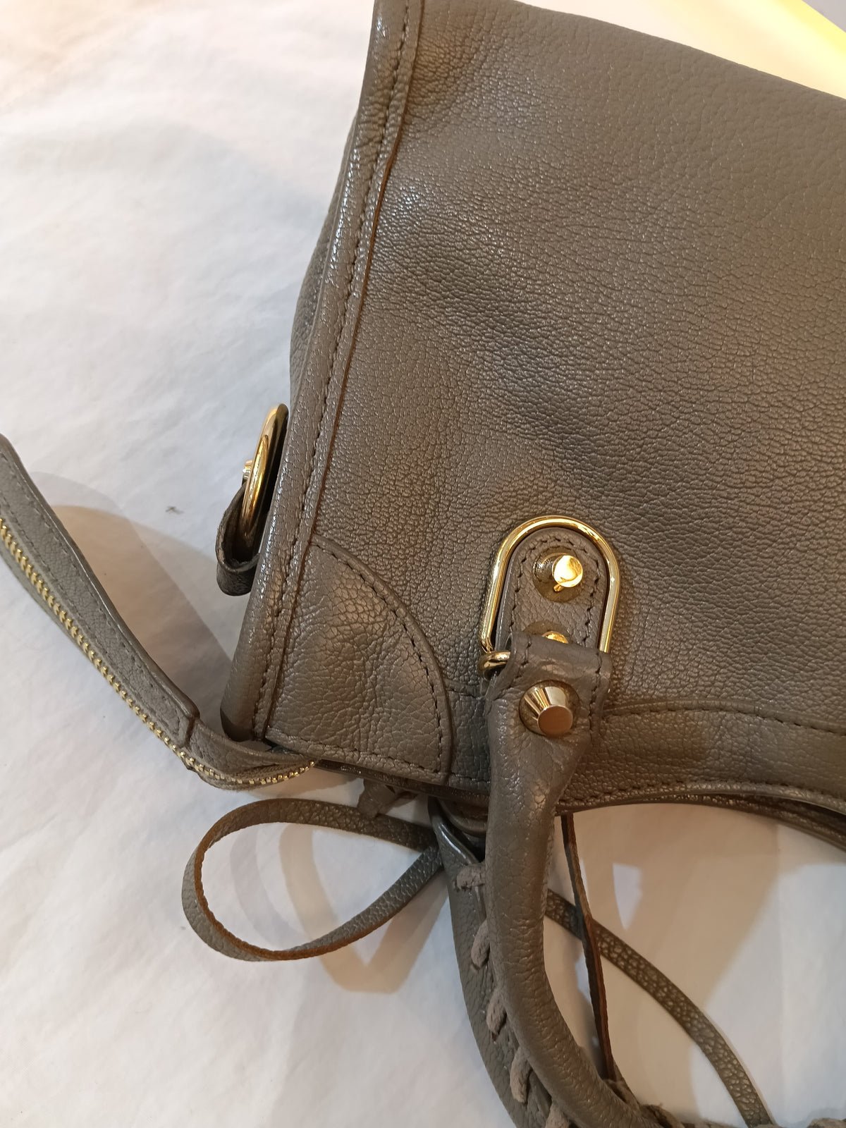 Balenciaga Mini City Edge Mink Grey GHW 2018